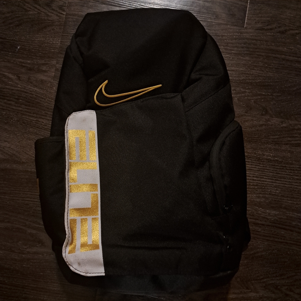 Nike Elite Backpack Black Gold White original air gen